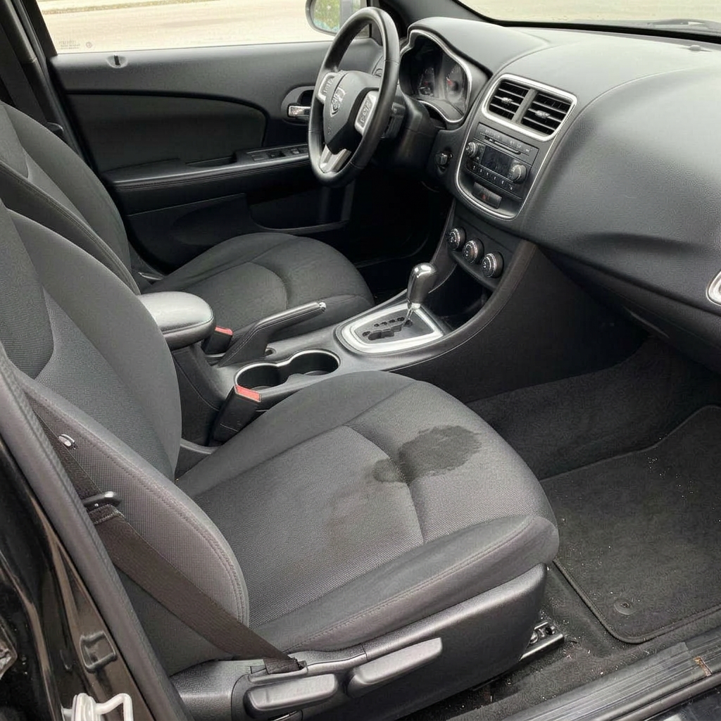 2013 Dodge Avenger SE interior transformation before detailing
