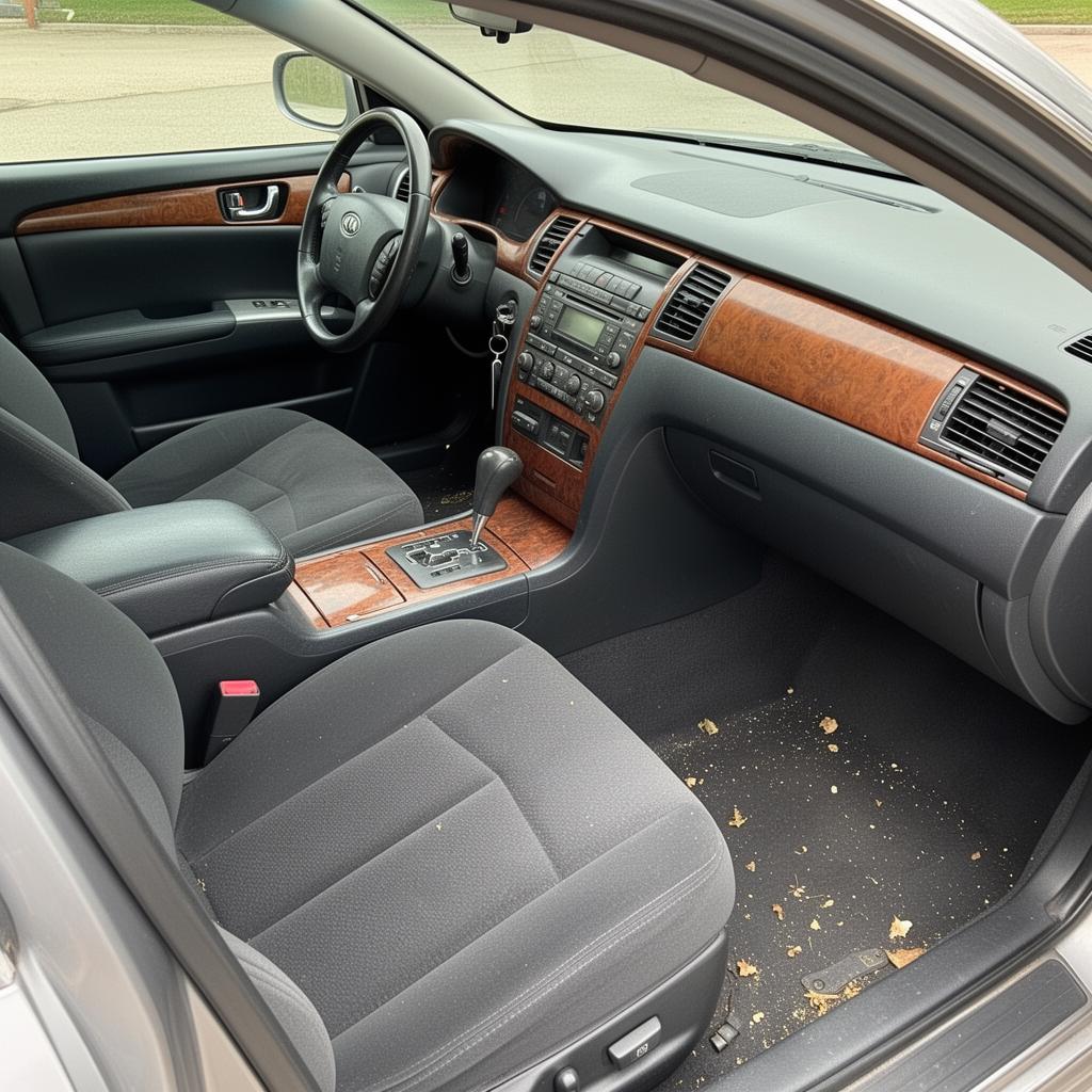 2008 Kia Amanti interior transformation before detailing